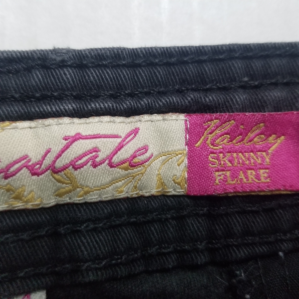 AEROPOSTALE WOMEN'S BLACK SKINNY FLARE PANTS SIZE 13/14 - Picture 4 of 16